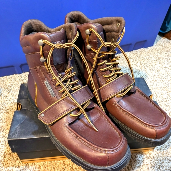 Men's Rockport Brown & Gold Boots - Picture 4 of 6